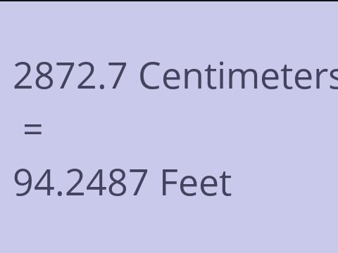 2872.7 CM TO FEET
