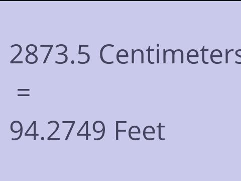 2873.5 CM TO FEET