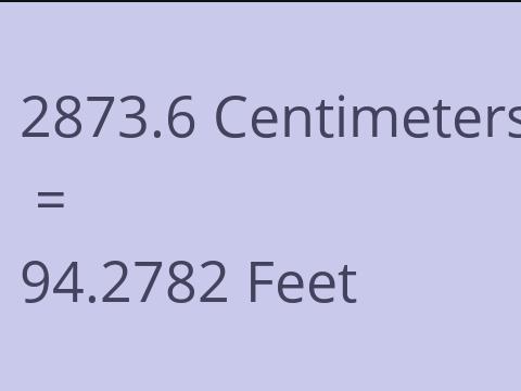 2873.6 CM TO FEET