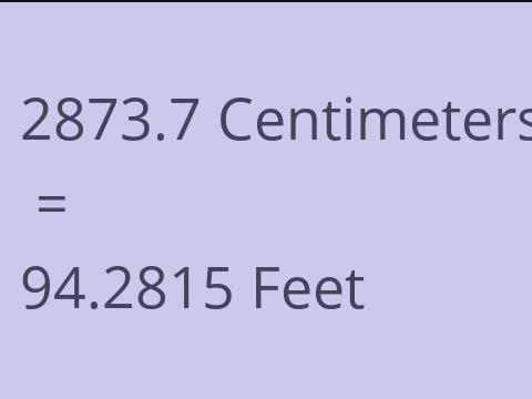 2873.7 CM TO FEET