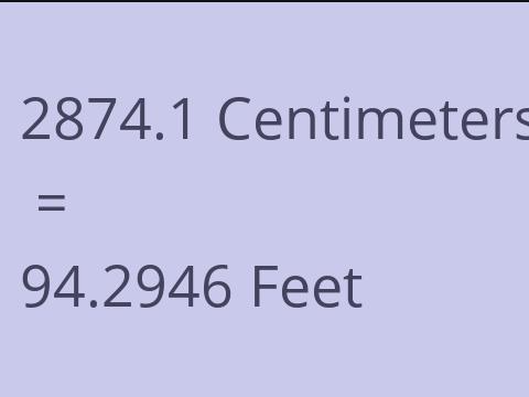 2874.1 CM TO FEET