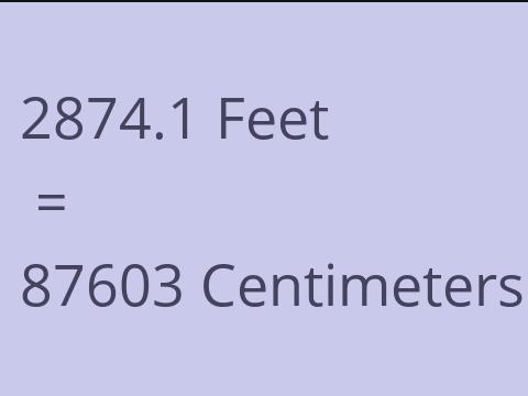 2874.1 FEET TO CM