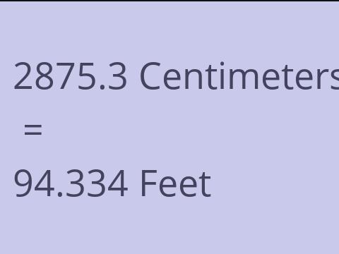 2875.3 CM TO FEET