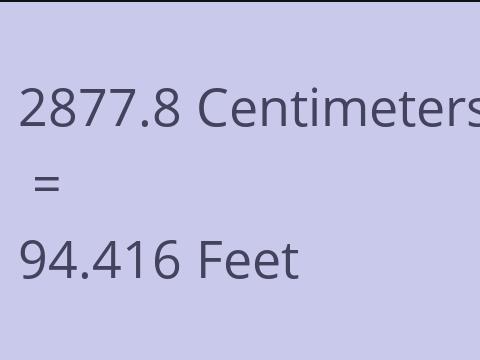 2877.8 CM TO FEET