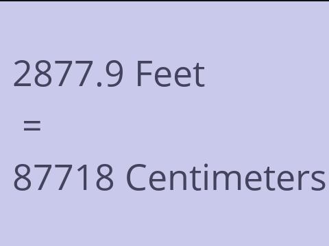 2877.9 FEET TO CM
