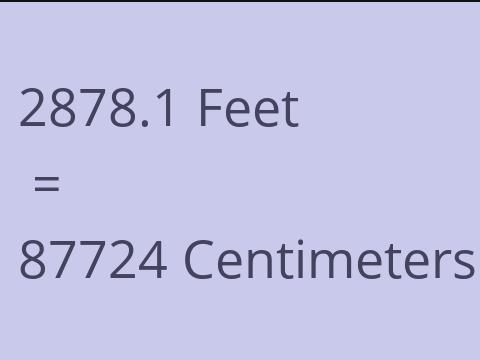 2878.1 FEET TO CM