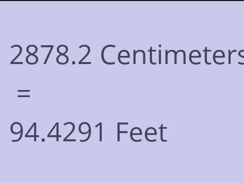 2878.2 CM TO FEET