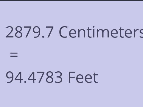 2879.7 CM TO FEET