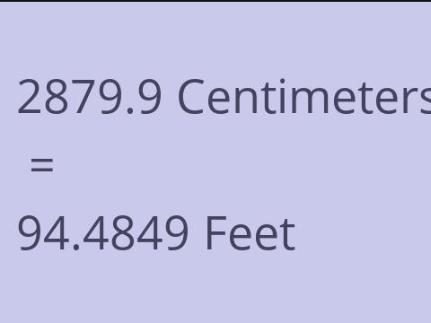2879.9 CM TO FEET