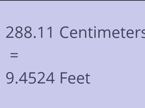 288.11 CM TO FEET