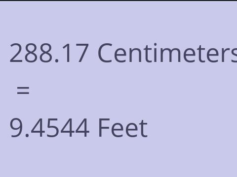 288.17 CM TO FEET