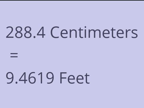 288.4 CM TO FEET