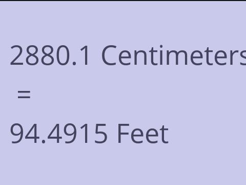 2880.1 CM TO FEET