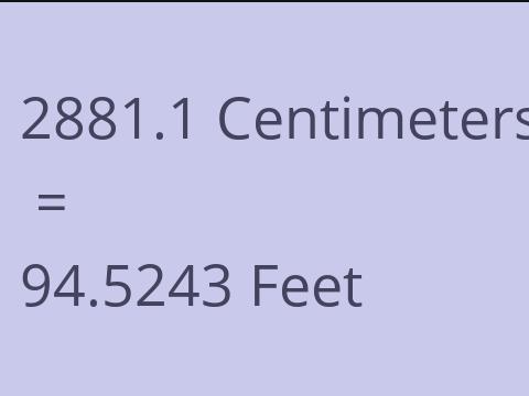 2881.1 CM TO FEET