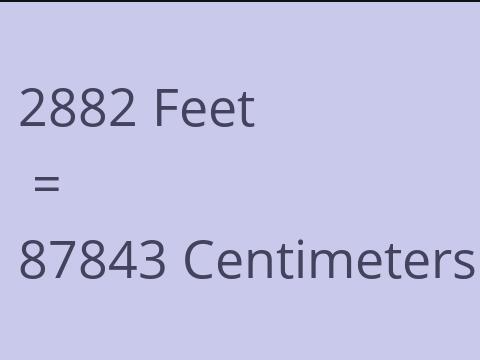 2882 FEET TO CM