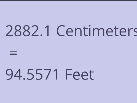 2882.1 CM TO FEET