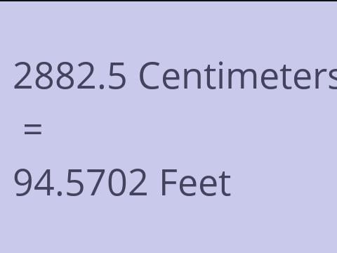 2882.5 CM TO FEET
