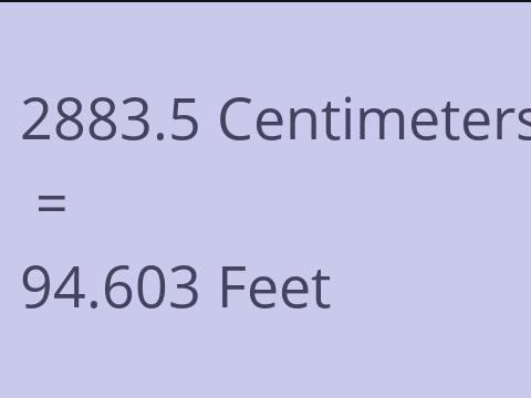 2883.5 CM TO FEET