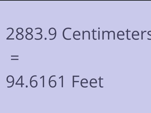 2883.9 CM TO FEET