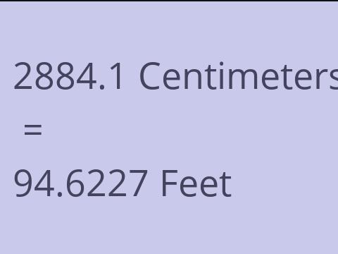 2884.1 CM TO FEET