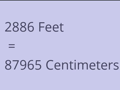 2886 FEET TO CM