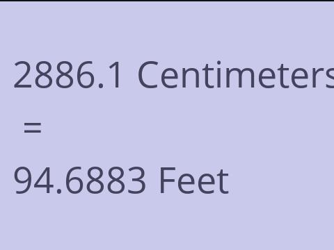 2886.1 CM TO FEET