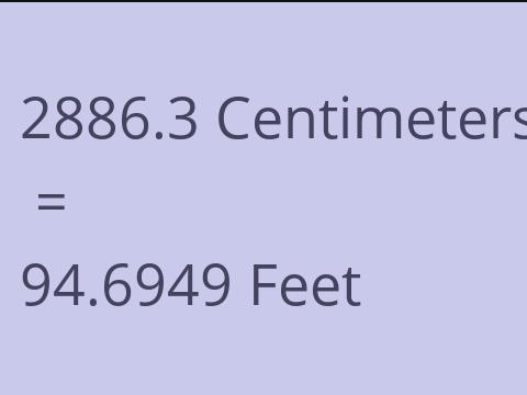 2886.3 CM TO FEET