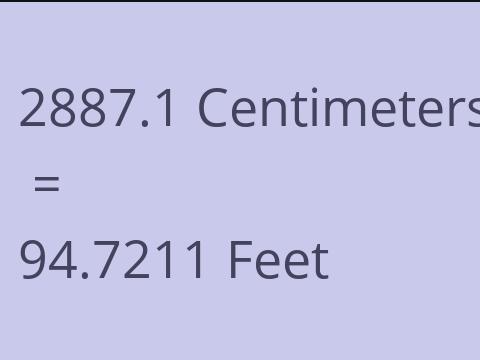 2887.1 CM TO FEET