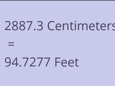 2887.3 CM TO FEET