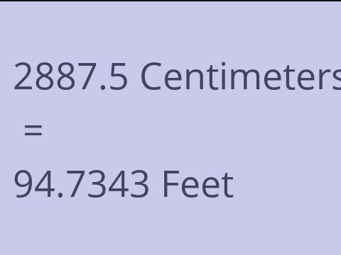 2887.5 CM TO FEET