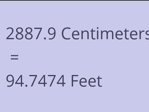 2887.9 CM TO FEET