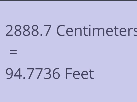 2888.7 CM TO FEET