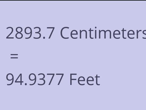 2893.7 CM TO FEET