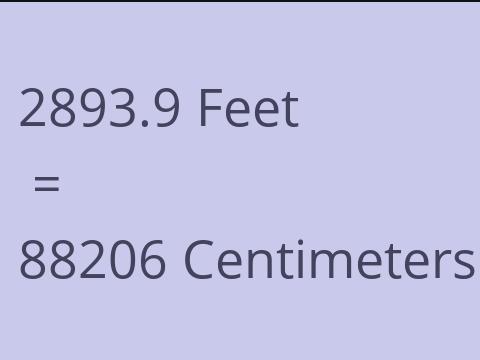 2893.9 FEET TO CM
