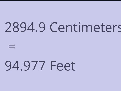 2894.9 CM TO FEET