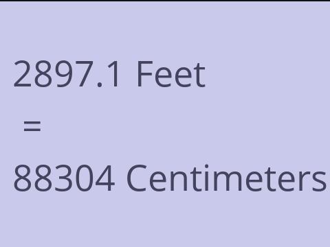 2897.1 FEET TO CM
