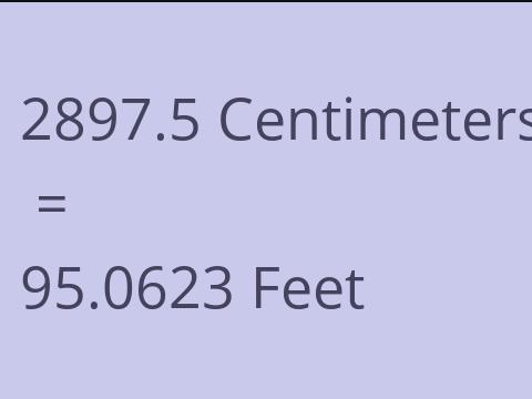 2897.5 CM TO FEET