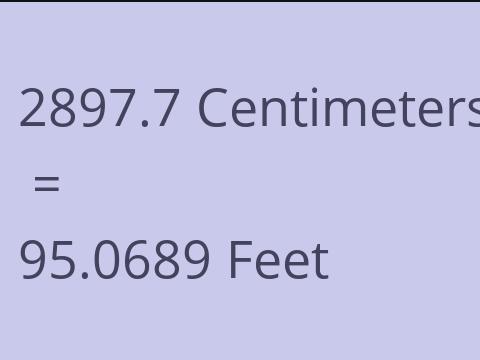 2897.7 CM TO FEET