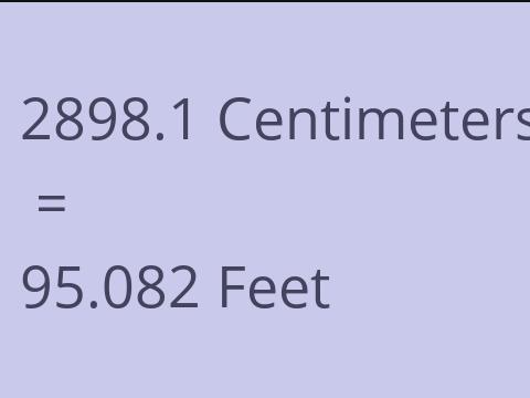 2898.1 CM TO FEET