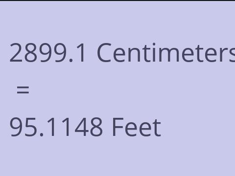 2899.1 CM TO FEET
