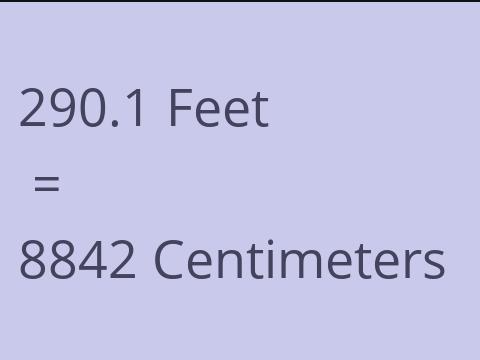 290.1 FEET TO CM