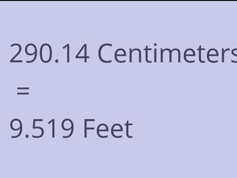 290.14 CM TO FEET