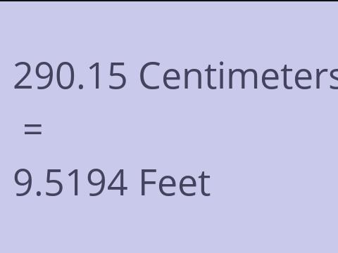 290.15 CM TO FEET