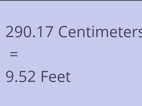 290.17 CM TO FEET