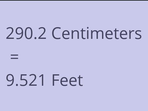 290.2 CM TO FEET