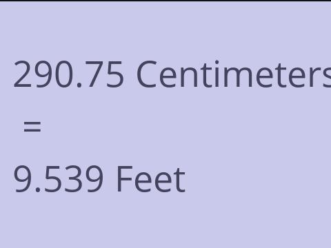 290.75 CM TO FEET