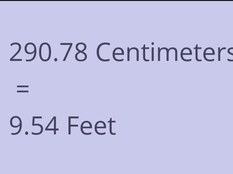 290.78 CM TO FEET