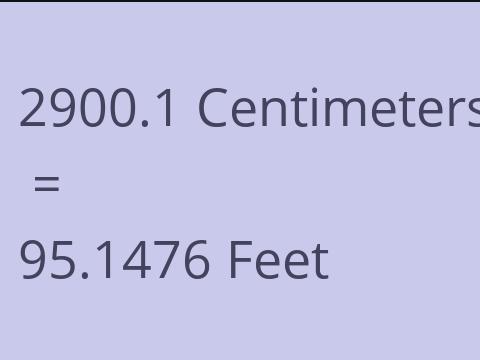 2900.1 CM TO FEET