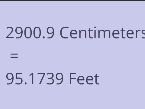 2900.9 CM TO FEET