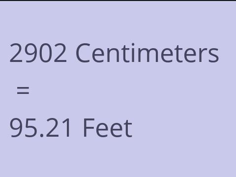 2902 CM TO FEET